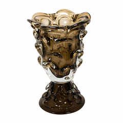 Vaso c Base Murano Italiano Medio Relevos Design Moderno na internet