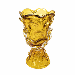 Vaso c Base Murano Italiano Menor Relevos Design Moderno