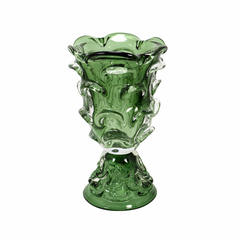 Vaso c Base Murano Italiano Menor Relevos Design Moderno na internet