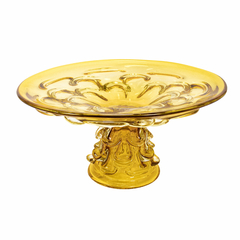 Centro de Mesa Murano Italiano Lapidados com Base Alto Padrão