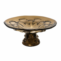 Centro de Mesa Murano Italiano Maior Lapidados com Base