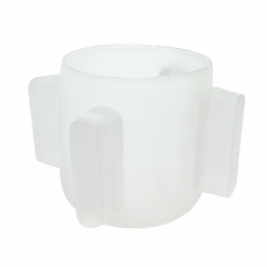 Vaso Cristal Menor Relevo Retangular Incolor Belíssimo na internet