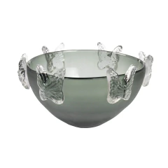 Vaso Redondo Borboleta Relevos Alto Padrão