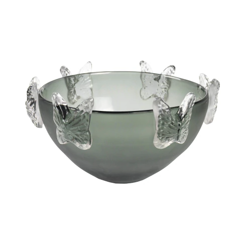 Vaso Redondo Borboleta Relevos Alto Padrão