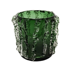 Vaso Murano Baixo Relevos Bolhado Incolor Alta Decoração na internet