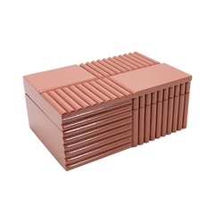 Caixa Decorativa Madeira Menor Toda em Relevo Moderno Design - comprar online