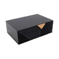 Caixa Decorativo Madeira Menor Texturizado Diagonal - comprar online