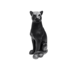 Escultura Jardim Pantera 90cm Posição Sentada Fino Acabamento