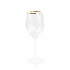 Conjunto Taças Água Cristal Abaulado Filetado à Ouro Alto Padrão - comprar online