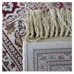 Tapete Persa Creme c Franja Quatro Estações 1,5 Milhões de Nós m² Luxuoso Alto Padrão - LUXdécor