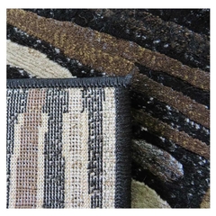Tapete Black Listras Modernas 100x140cm Luxuoso Alto Padrão - LUXdécor