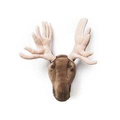 Cabeça De Alce Pelucia Decorativa De Parede Feito À Mão na internet