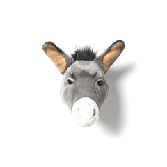 Cabeça Decorativa De Parede De Asno Burro Em Pelúcia - LUXdécor