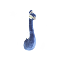 Cabeça De Pavão Azul Pelúcia De Parede - loja online