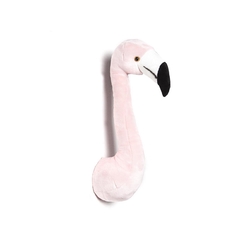 Cabeça De Flamingo Pelúcia Rosa De Parede