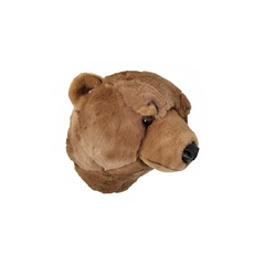 Cabeça De Urso Marrom Pelúcia De Parede - LUXdécor
