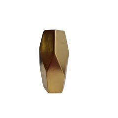 Vaso Dourado Design Geometrico Alta Decoração Formosa