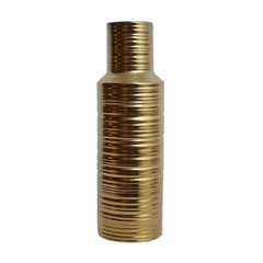 Vaso Maior Abstrato Dourado Texturizado Formosa Acabamento