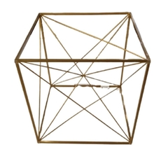 Escultura Decorativa Cubo Linhas Diagonais Contemporaneo Design Luxo