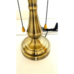 Abajur Tifany Design Madreperola Charmoso Metal Cupula Gotas Coloridas - LUXdécor