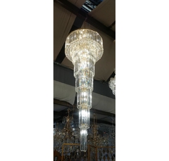 Lustre Moderno Cascata 210cm Todo Em Cristal - comprar online
