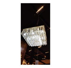 Lustre Luminaria Quadrado 50cm Com Pingentes - comprar online