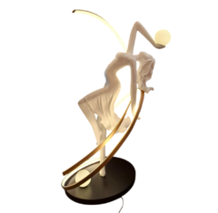 Luminária Escultura Bailarina Contemporâneo Luxo Arcos Led - comprar online