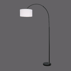 Luminária e chão Moderno Suporte Metal Curvado e Cúpula - comprar online