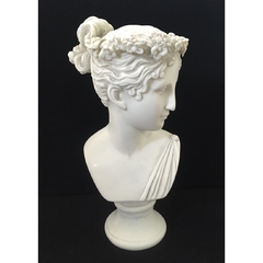 Escultura Busto Decorativo Deusa Grega 38cm Branco - comprar online