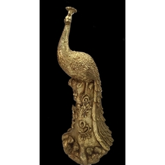Escultura Decorativa Pavão Entalhes Folhado A Ouro - comprar online