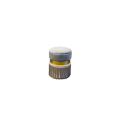 Puff Moderno Cinza Metal Dourado C Franjas - comprar online