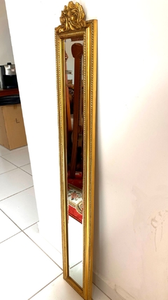 Espelho de Parede Decorativo Estreito Classico Ouro Envelhecido - comprar online