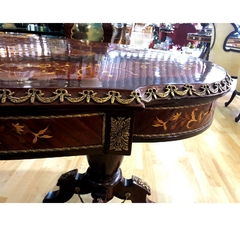 Mesa Jantar Luiz Xv Classico Europeu Madeira Bronze Luxo - loja online