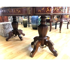 Mesa Jantar Luiz Xv Classico Europeu Madeira Bronze Luxo - LUXdécor