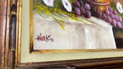 Quadro Pequeno Oleo Sobre Tela Assinado Natureza Morta Moldu - comprar online