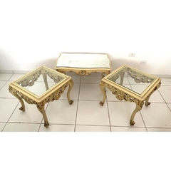 Conjunto Mesinhas Classicas Luiz XV Charmosos Entalhes Alto Padrão