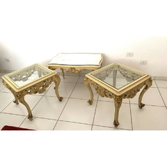Conjunto Mesinhas Classicas Luiz XV Charmosos Entalhes Alto Padrão