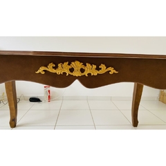Mesa de Jantar Madeira Luiz XV Apliques Dourado - comprar online
