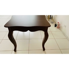 Mesa de Jantar Madeira Luiz XV Apliques Dourado - LUXdécor