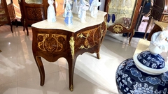Cômoda Bombê Imbuia Travertino Bronze 02 Gav. Abaulado 120cm