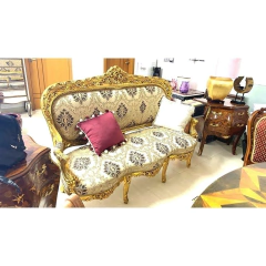 Namoradeira Classica Europeu Rico Entlh Artesana Folha Ouro