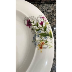 Par de Pratos Porcelana Decorativos Nobre Araras Vermelhas - comprar online