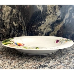 Par de Pratos Porcelana Decorativos Nobre Araras Vermelhas na internet