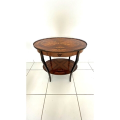 Mesinha Oval Francesa Original Marquiterrie Madeira Radica - LUXdécor