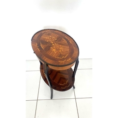 Mesinha Oval Francesa Original Marquiterrie Madeira Radica - comprar online