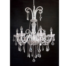 Lustre Classico 8 Braços Estrutra Metal Revestido C Cristal - comprar online