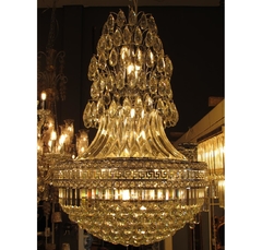 Lustre Redondo 100cm Elegante Todo Em Cristais