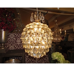 Lustre Luminaria Cromado Design Gotas Pingentes Cristal
