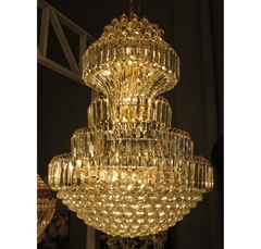 Lustre Moderno 100cm Todo C Pingentes Cristal - comprar online
