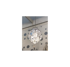 Luminaria De Teto Lustre 20cm Lapidado Transparente - comprar online